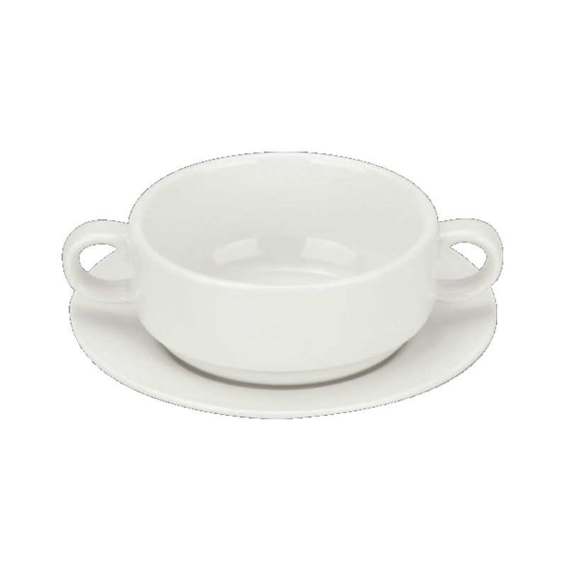 Orion Handled Soup Bowl Saucer 15cm/6" Pack of 6 Tapside Scotland, UK