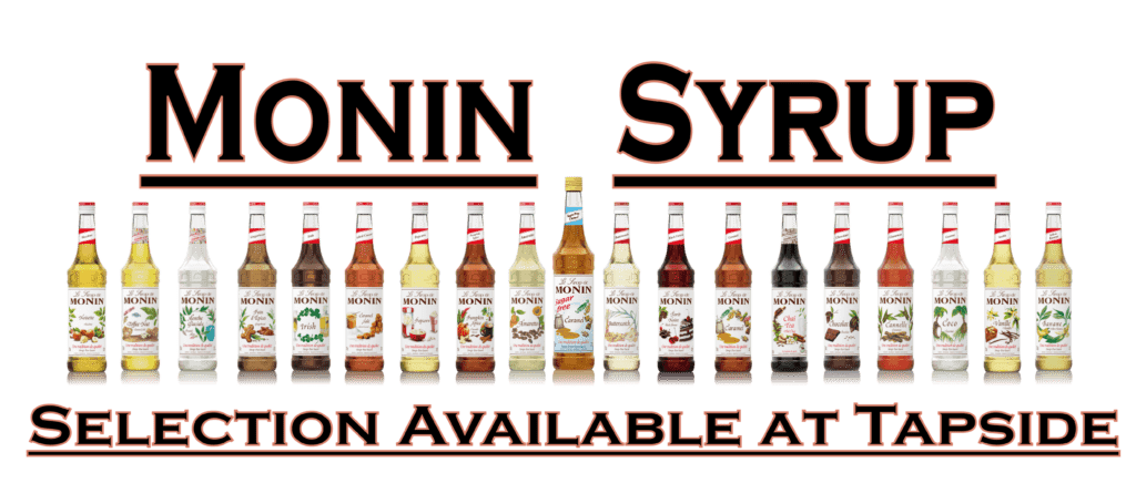 bottles of flavour syrup