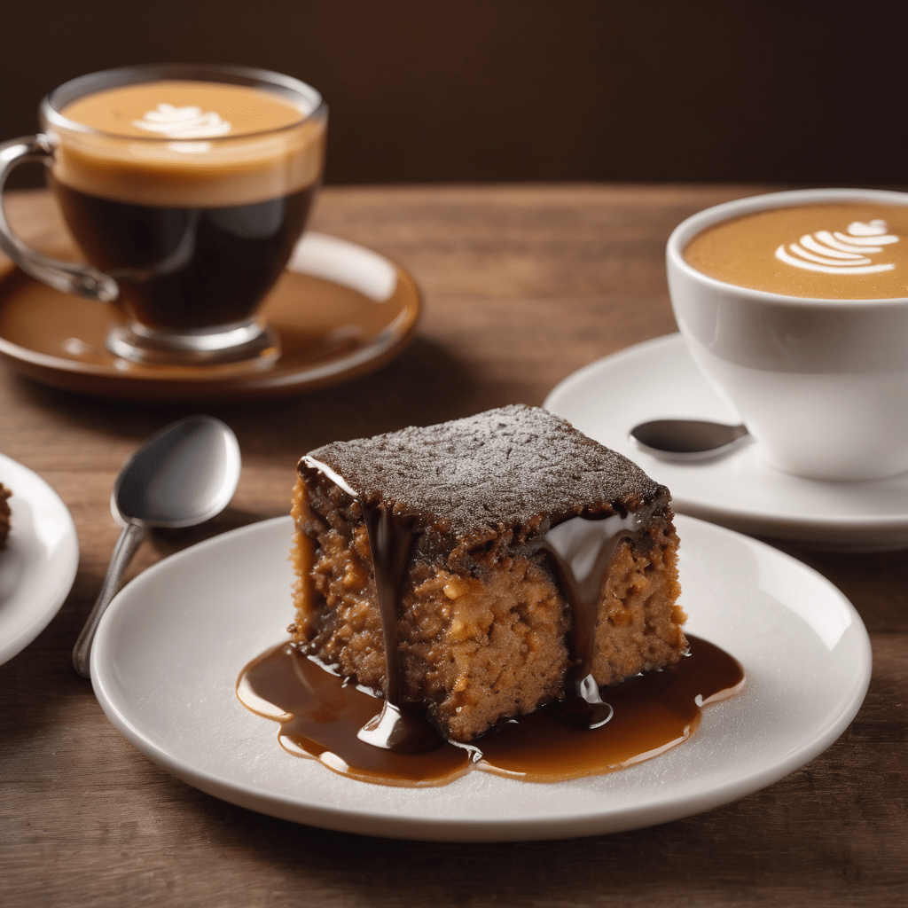 Sticky toffee pudding with coffee